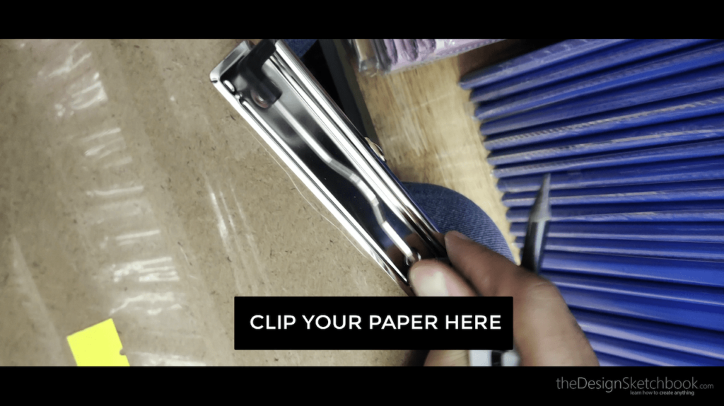 clip your paper here on the pad
