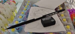 Black Pencil 2B with black eraser