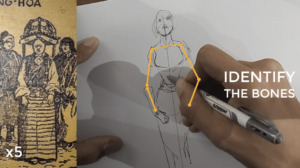 how to draw a body - character design sketching - Identify the bones