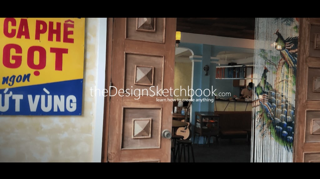 Drawing at Cafe Ngot - Ho Chi Minh City