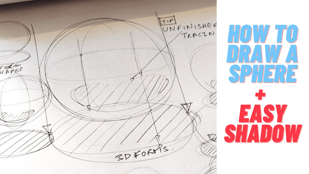 how to draw a sphere with easy shadow