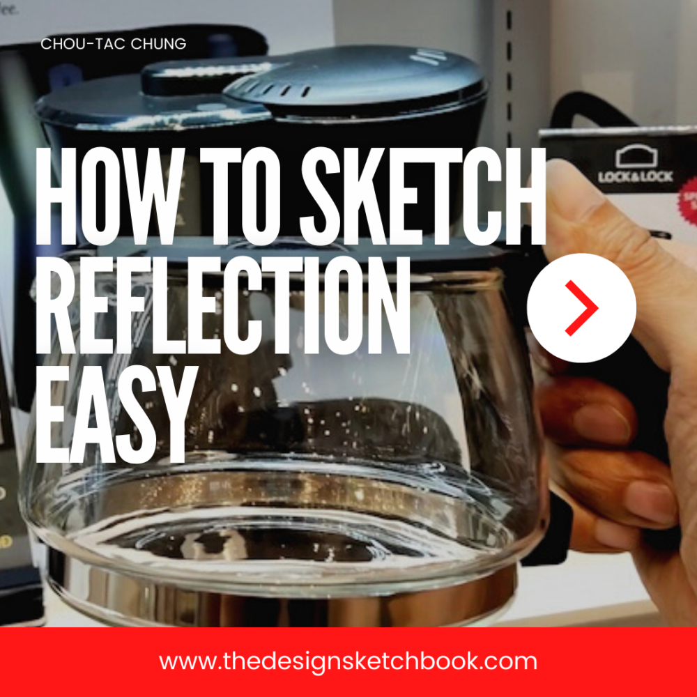 how to sketch reflection easy