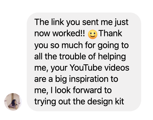 Testimonial Sofia on The Design Sketchbook video tutorial on Youtube