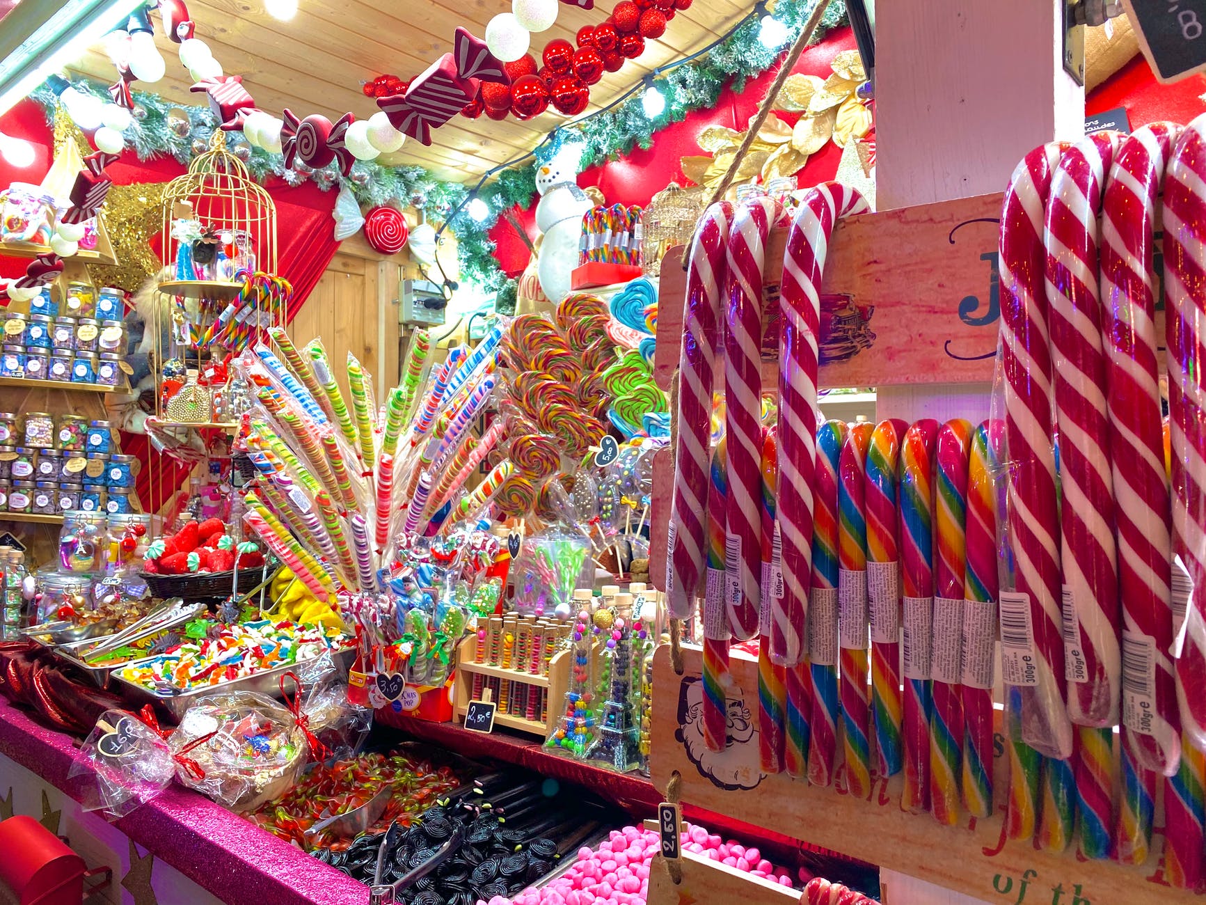 candies and sweets sold in a confectionery store