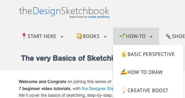 Go to design sketching tutorials
