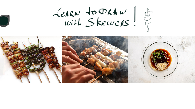 LEARN TO DRAW WITH JAPANESE SKEWERS!