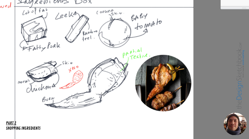 Food Design TIP: For texture, you don't need to cover the overall surface of the chicken wing. 
Just add a few only. The brain will reconstitute the rest.