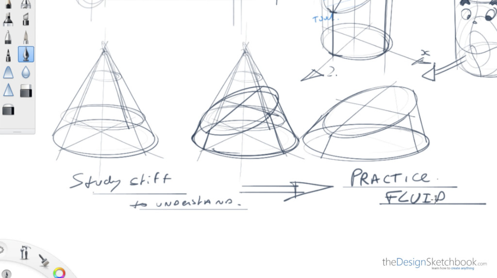 Drawing Contour lines on a cone