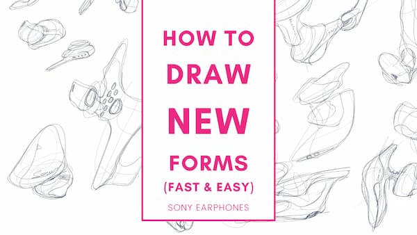 How to draw new forms fast and easy - draw earphone sony