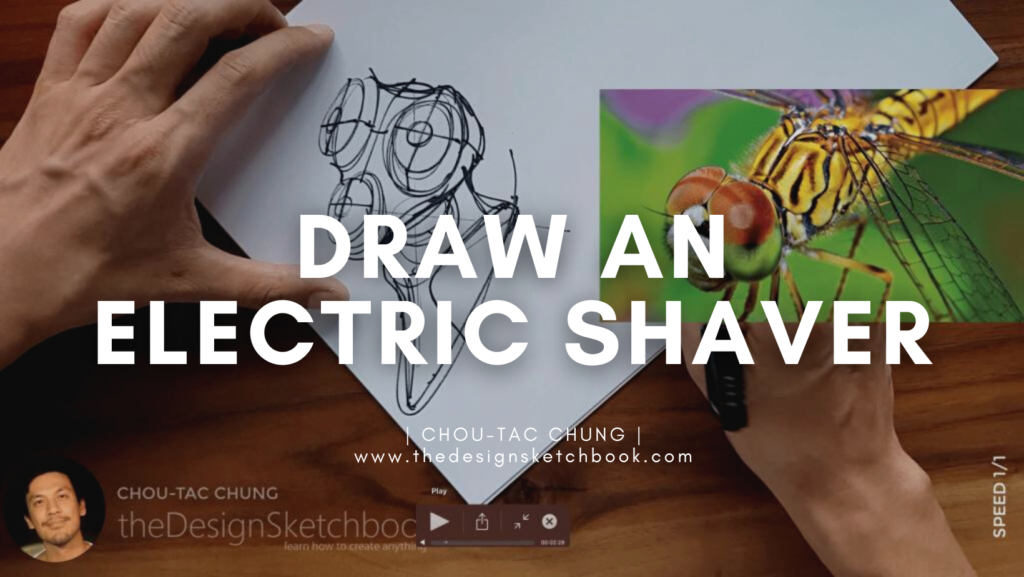 Draw an electric shaver design PHILIPS