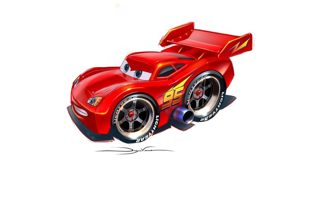 Lightning McQueen - Toy design for Hot Wheels, Mattel - Dwayne Vance