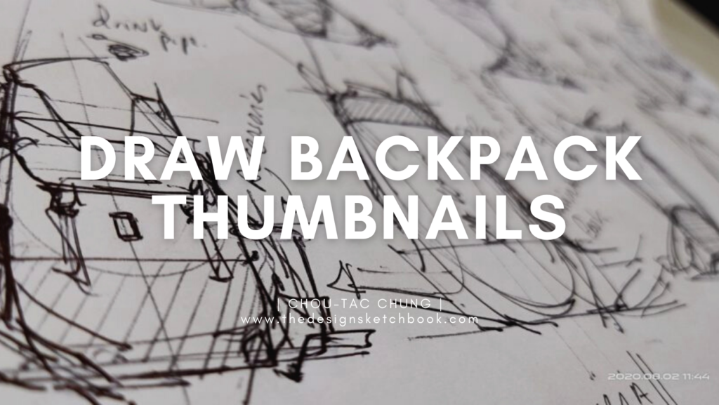 How to draw backpack thumbnails cover