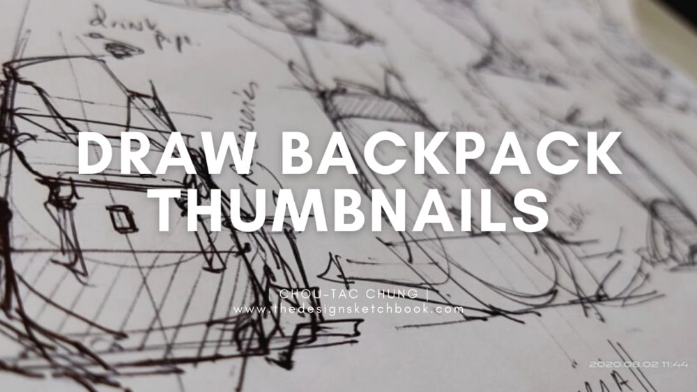 how to draw backpack thumbnails