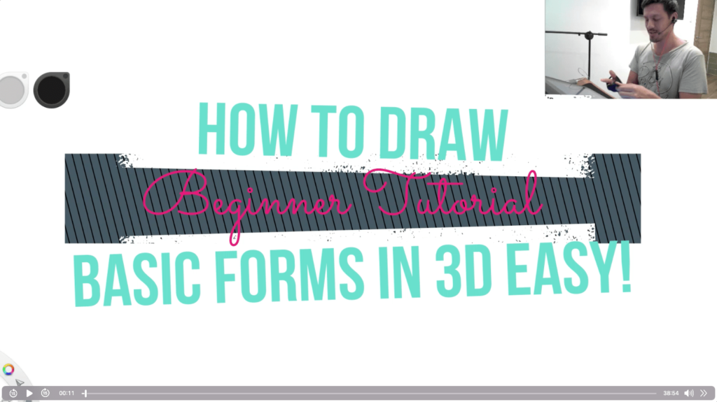 00:11 How to draw basic forms in 3D easy!
