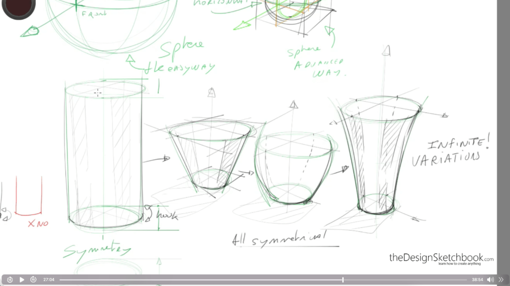 27:04 Draw a cylinder and its variations easy