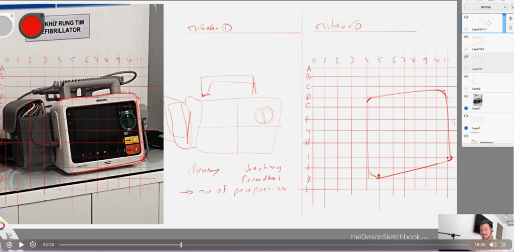 It is too time-consuming to draw with a grid, and you can't draw any other angle.