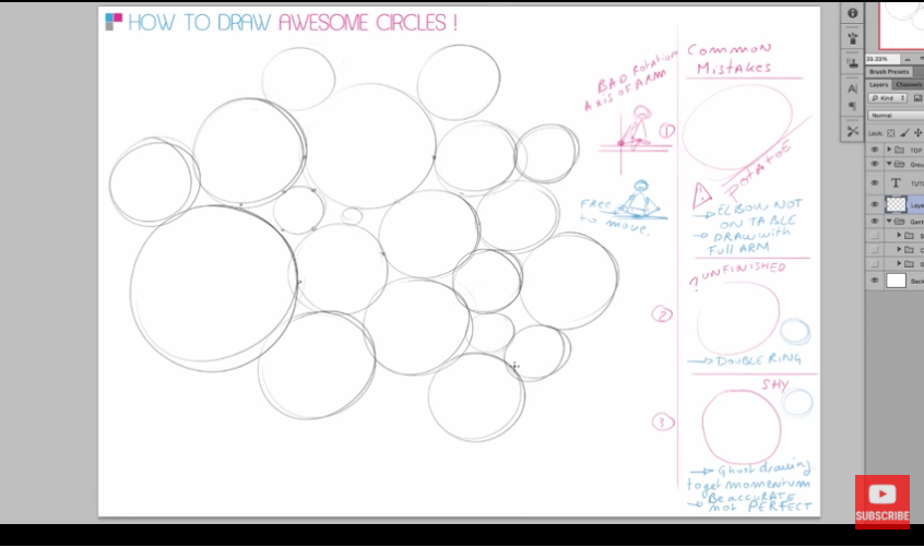 Drawing circles exercise