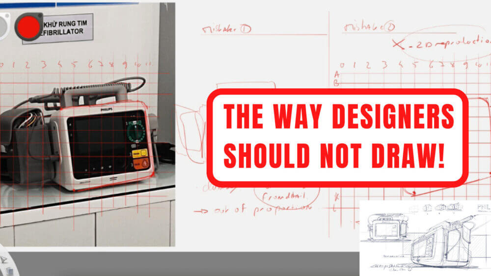 The designer drawing mistake