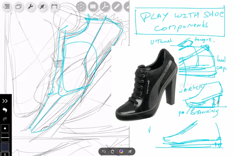 Explore Woman construction of the shoe - you don't have to draw flat outsole only - and use high heels!