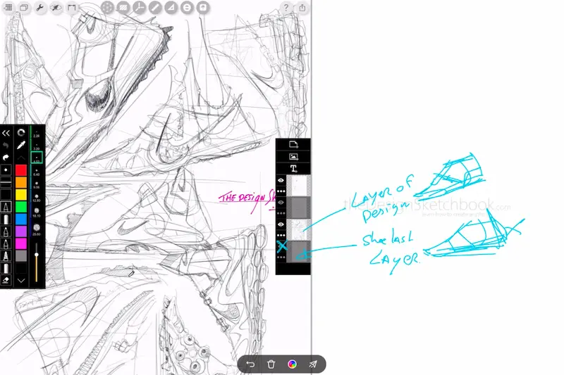 TIP Draw details on a separate layer to protect your original idea.