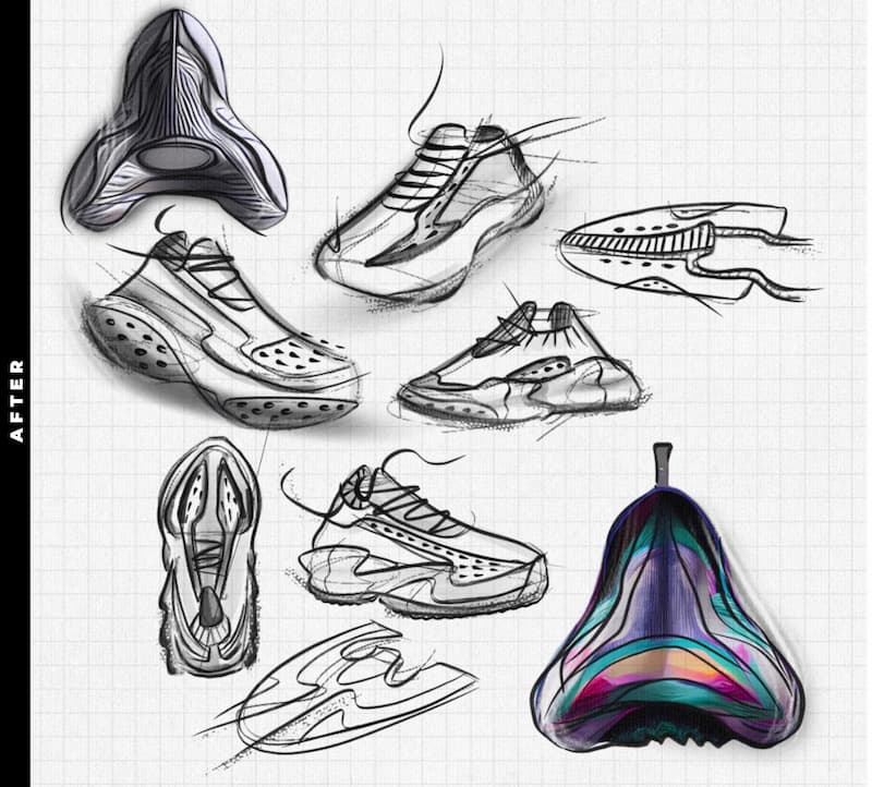 Shoe design sketches store