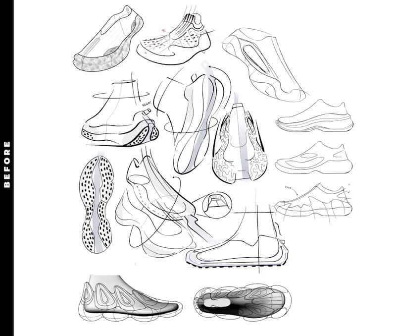 Marina Aperribay Shoe design sketches