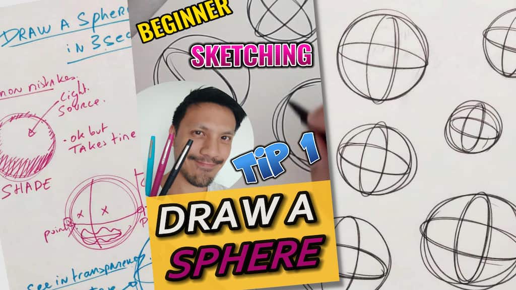 how to draw a sphere with fast sketching