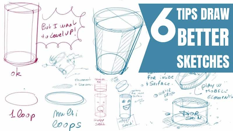 6 tips to draw better sketches for beginner designers