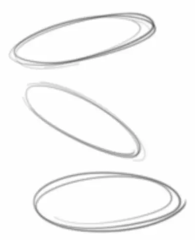 Draw 3 random ellipses