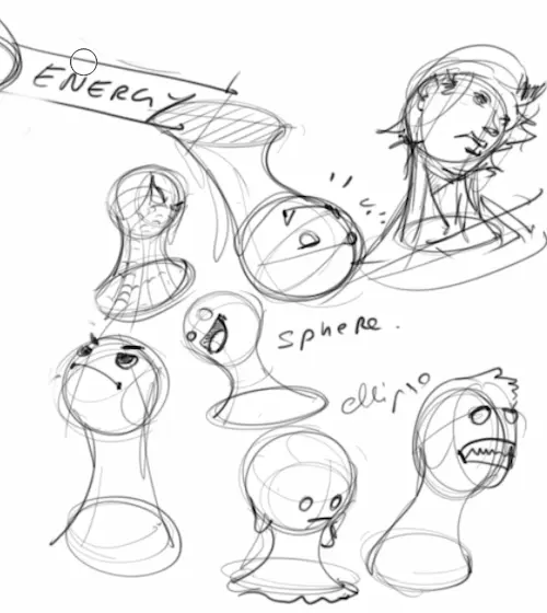 Draw heads with sphere