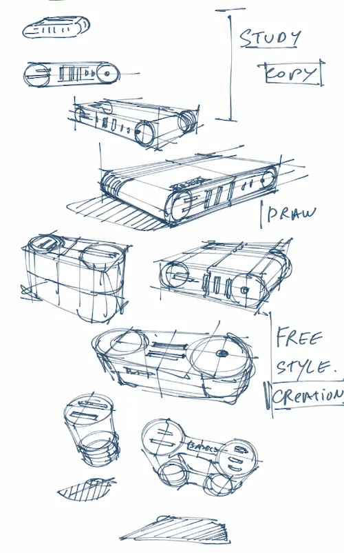 Drawing usb hub baseus in 4 steps