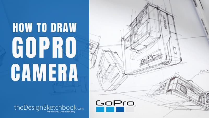 How to draw a camera GoPro