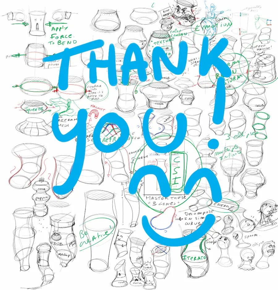 THANK YOU Draw organic forms with Cylinder base