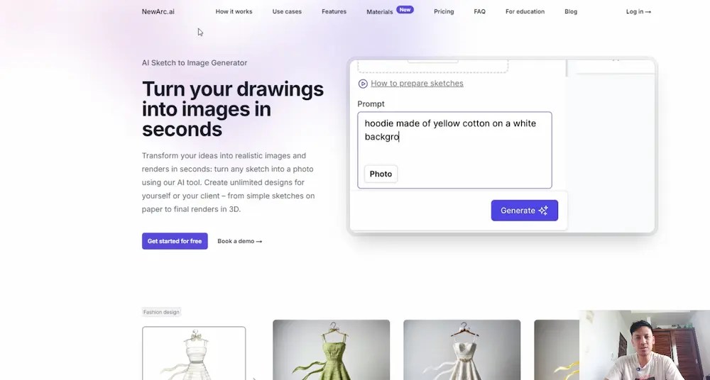 Preview of the Newarc.AI homepage
