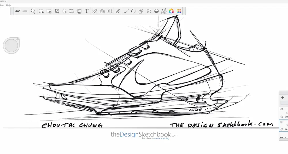 Your sneaker design sketch is done! 