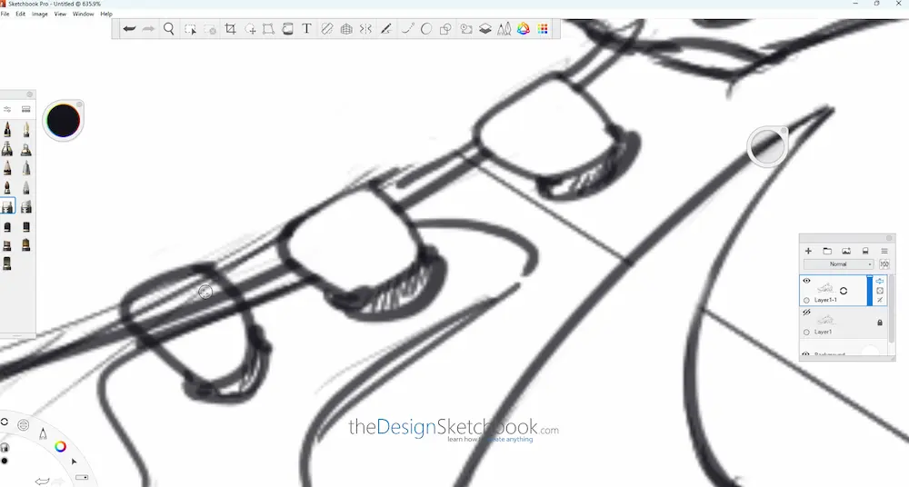 Use the eraser to remove unnecessary lines