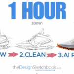 Draw sneaker design from sketch to AI RENDER in 1 hour
