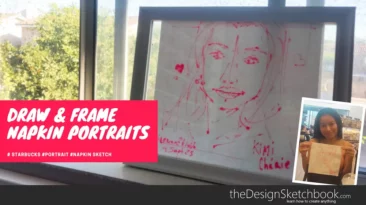 Drawing Napkin with color Marker - Macherie Starbucks Barnes and Noble Los Angeles