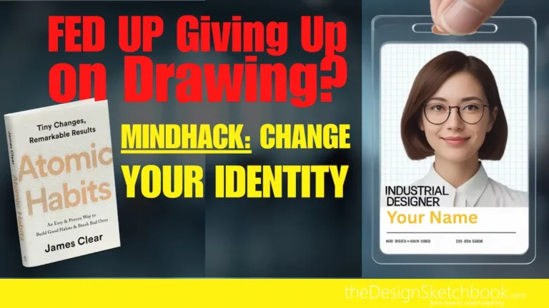 Fed up giving up on drawing Change Identity - Atomic Habits from James Clear