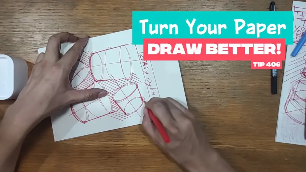 Rotate your paper to sketch
