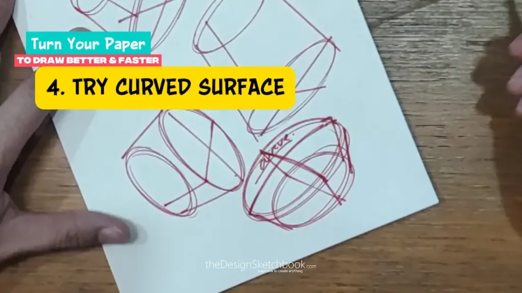 Step 4 Sketch and modify the contour line into a curved surface