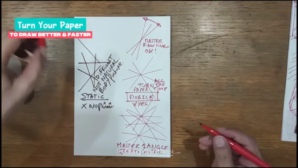 Test drawing with both static page vs mobile page to adopt the right drawing body posture