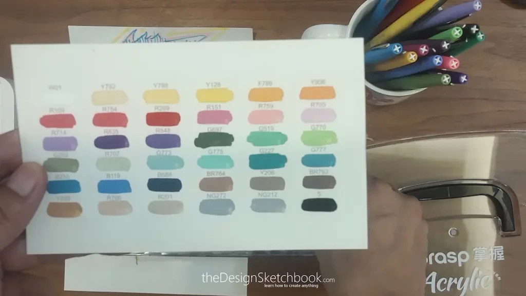 Acrylic Marker Grasp Color Palette