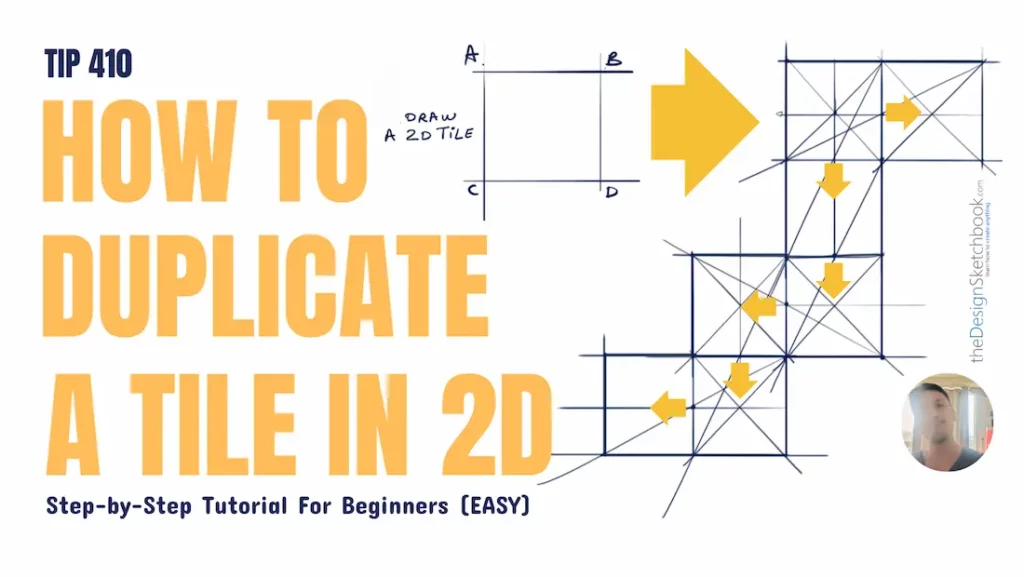 TIP 410 How to Draw and Duplicate a 2D Tile with Perfect Proportion | Step-by-Step Tutorial for Beginners (Easy)