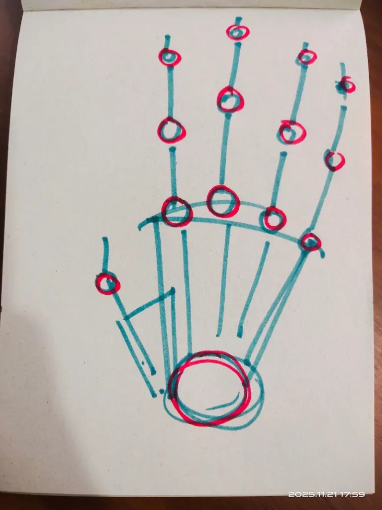 Visualise and draw in 3 dimensions, you can articulate them like a puppet from imagination.