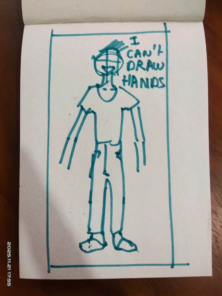 Drawing characters without hands