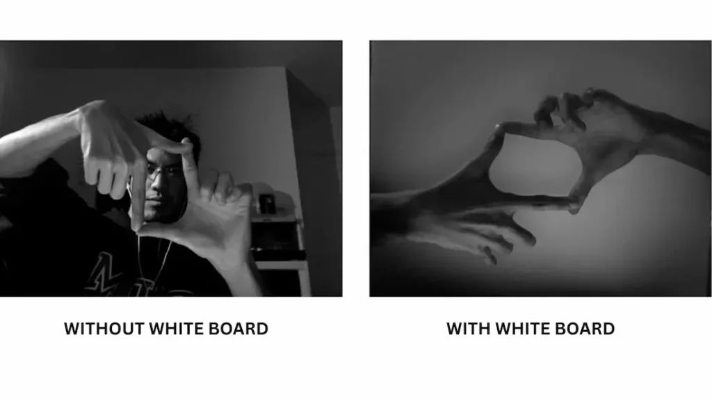 Using white background to take hand photo references