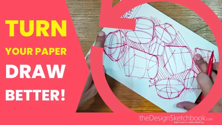 TIP 406 How to Draw Cylinders: Turn Your Paper to Draw Faster and More Accurately (Design Sketching for Beginners)
